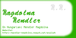 magdolna mendler business card